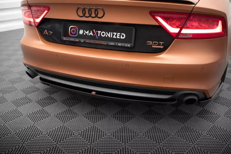 Maxton Design Heckdiffusor für Audi A7 C7 Hochglanz schwarz – Ansicht 1