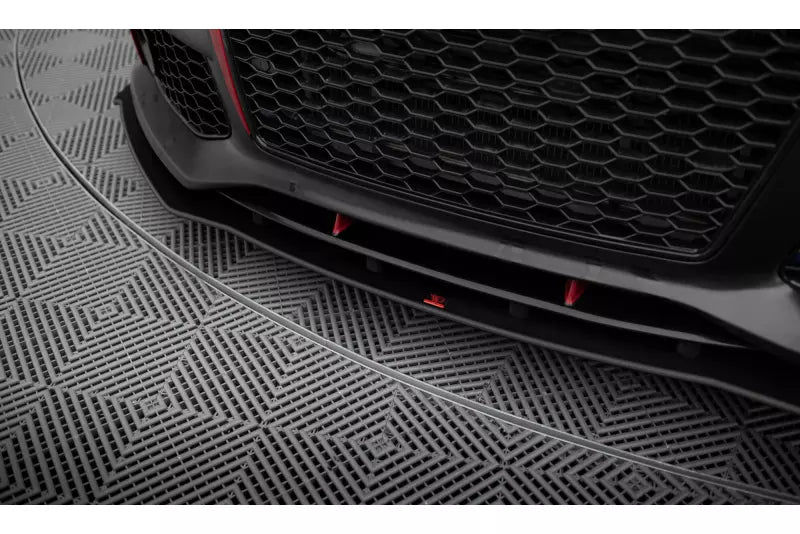Maxton Design Street Pro Frontlippe für Audi A7 RS7 Look C7 Schwarz matt – Ansicht 3