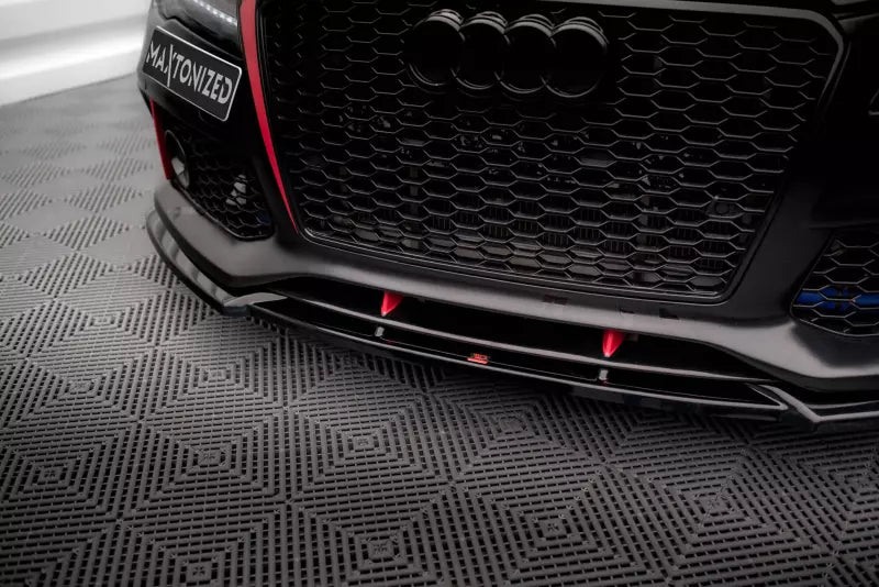 Maxton Design Frontlippe für Audi A7 RS7 Look C7 Hochglanz schwarz – Ansicht 3