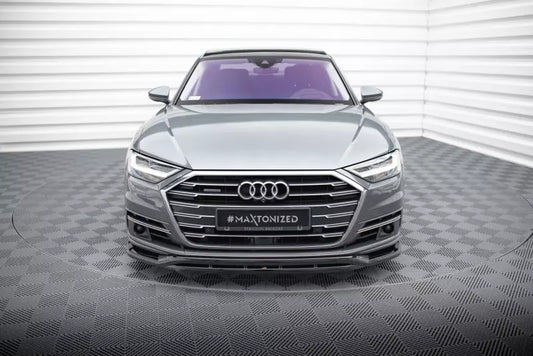 Maxton Design Frontlippe für Audi A8 D5 Hochglanz schwarz – Ansicht 1