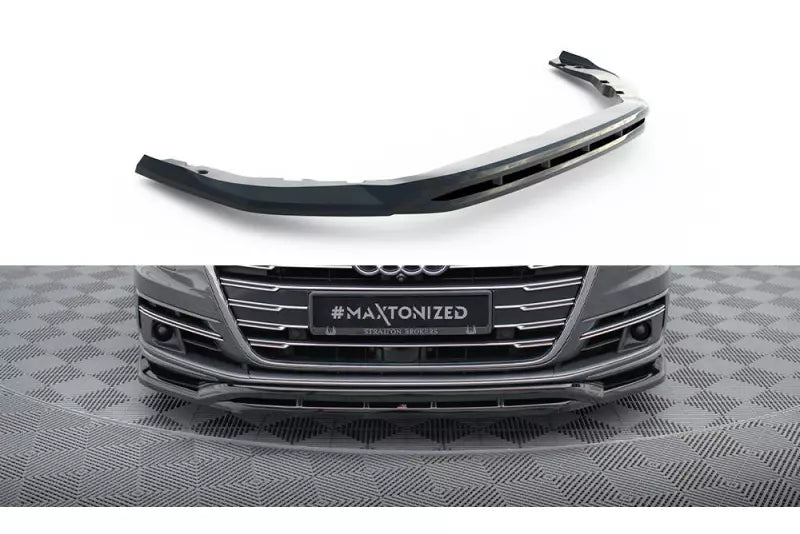 Maxton Design Frontlippe für Audi A8 D5 Hochglanz schwarz – Ansicht 2