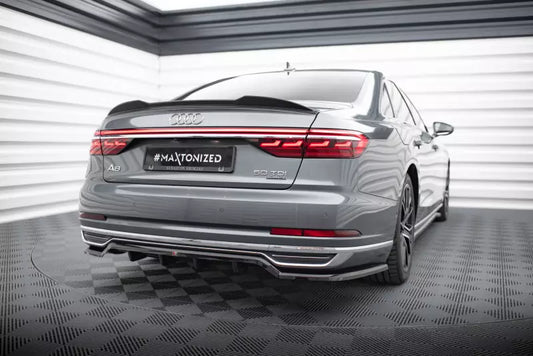 Maxton Design mittlerer Heckdiffusor DTM Look für Audi A8 D5 Hochglanz schwarz – Ansicht 1