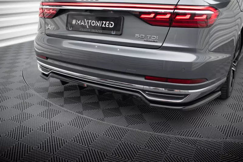 Maxton Design mittlerer Heckdiffusor DTM Look für Audi A8 D5 Hochglanz schwarz – Ansicht 3