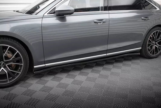 Maxton Design Seitenschweller (Paar) für Audi A8 D5 Hochglanz schwarz – Ansicht 1