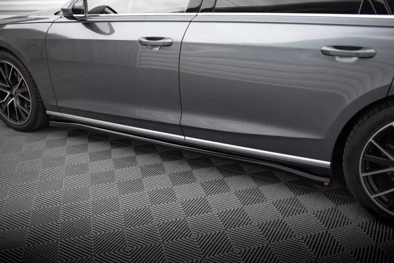 Maxton Design Seitenschweller (Paar) für Audi A8 D5 Hochglanz schwarz – Ansicht 2