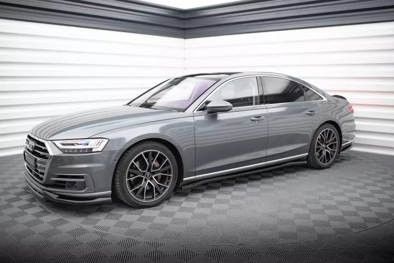 Maxton Design Seitenschweller (Paar) für Audi A8 D5 Hochglanz schwarz – Ansicht 3