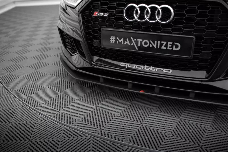 Maxton Design Street Pro Frontlippe für Audi RS3 Limousine 8V Facelift Schwarz matt – Ansicht 3