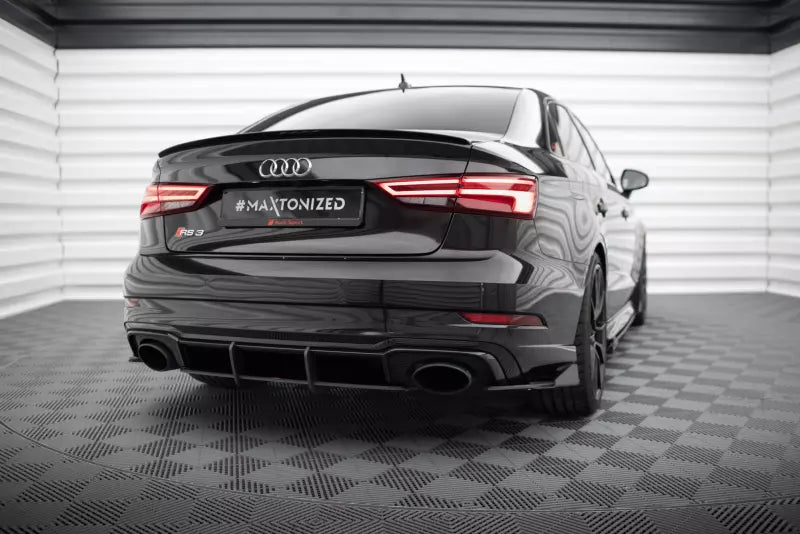 Maxton Design Street Pro Heckdiffusor für Audi RS3 Limousine 8V Facelift Schwarz – Ansicht 2