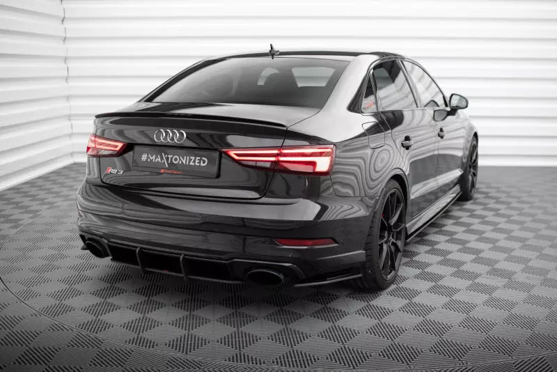 Maxton Design Street Pro Diffusor Flaps für Audi RS3 Limousine 8V Facelift Schwarz matt – Ansicht 2