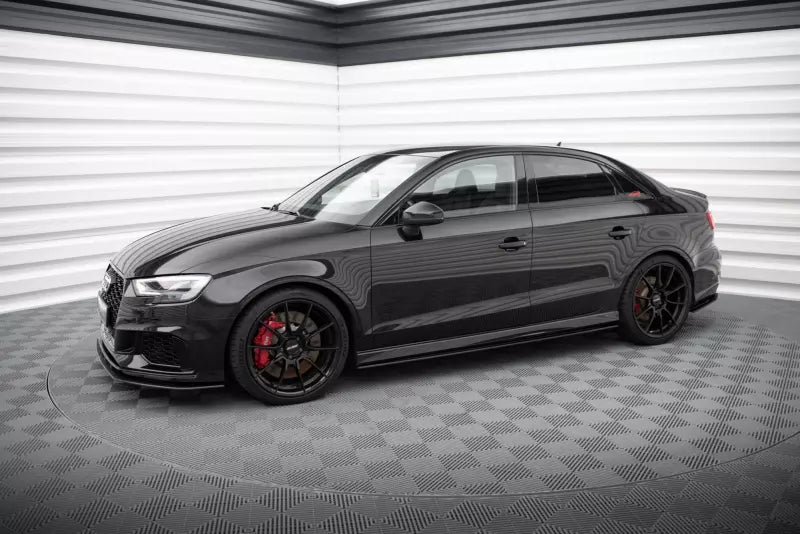 Maxton Design Street Pro Seitenschweller (Paar) für Audi RS3 Limousine 8V Facelift Schwarz matt – Ansicht 3