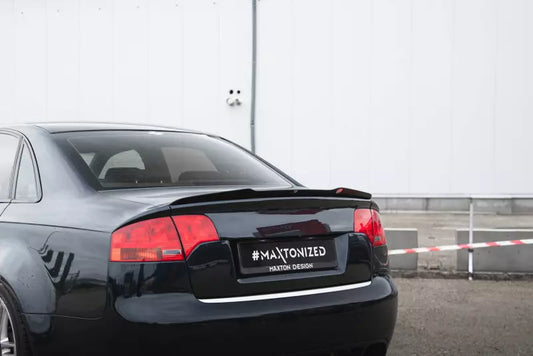 Maxton Design Heckspoiler Lippe für Audi RS4 Limousine B7 Hochglanz schwarz – Ansicht 1