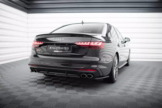 Maxton Design mittlerer Heckdiffusor DTM Look für Audi S4 B9 Facelift Hochglanz schwarz – Ansicht 1