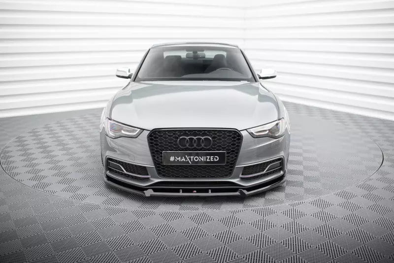 Maxton Design Frontlippe V.3 für Audi S5 / A5 S-Line Coupe / Cabrio / Sportback B8 8T Facelift Hochglanz schwarz – Ansicht 2