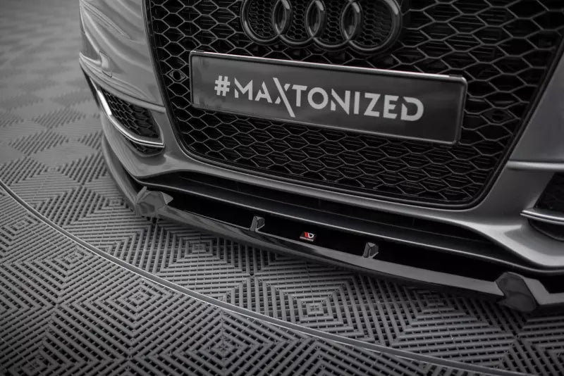 Maxton Design Frontlippe V.3 für Audi S5 / A5 S-Line Coupe / Cabrio / Sportback B8 8T Facelift Hochglanz schwarz – Ansicht 3