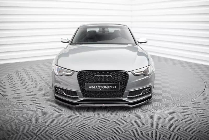 Maxton Design Frontlippe V.4 für Audi S5 / A5 S-Line Coupe / Cabrio / Sportback B8 8T Facelift Hochglanz schwarz – Ansicht 2