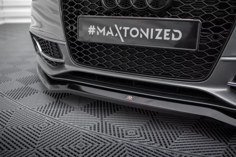 Maxton Design Frontlippe V.4 für Audi S5 / A5 S-Line Coupe / Cabrio / Sportback B8 8T Facelift Hochglanz schwarz – Ansicht 3