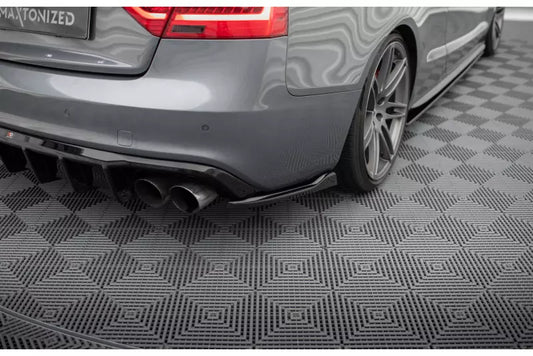 Maxton Design Diffusor Flaps V.2 für Audi S5 / A5 S-Line Coupe / Cabrio B8 8T Facelift Hochglanz schwarz – Ansicht 1