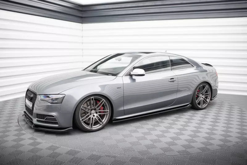 Maxton Design Seitenschweller (Paar) V.2 für Audi S5 / A5 S-Line Coupe B8 8T Hochglanz schwarz – Ansicht 2