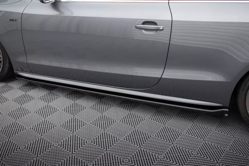 Maxton Design Seitenschweller (Paar) V.2 für Audi S5 / A5 S-Line Coupe B8 8T Hochglanz schwarz – Ansicht 3