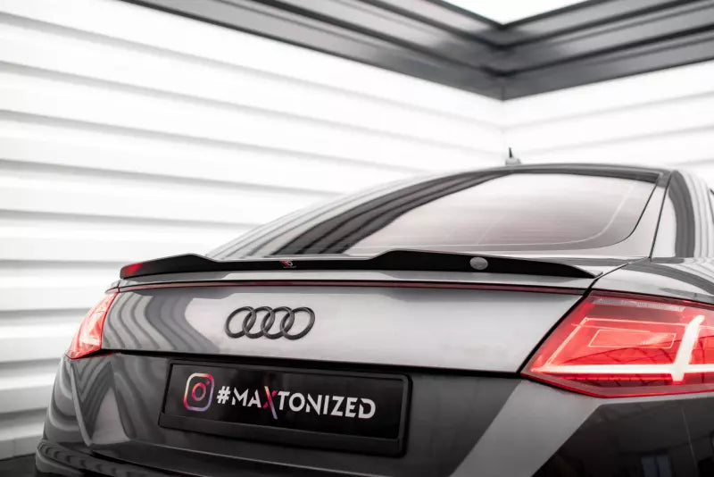 Maxton Design Heckspoiler Lippe für Audi TT S / S-Line 8S Hochglanz schwarz – Ansicht 1