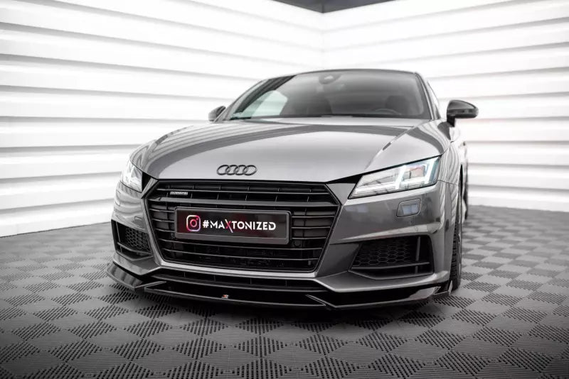 Maxton Design Frontlippe für Audi TT S / S-Line 8S Hochglanz schwarz – Ansicht 1