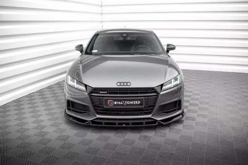 Maxton Design Frontlippe V.2 für Audi TT S / S-Line 8S Hochglanz schwarz – Ansicht 2