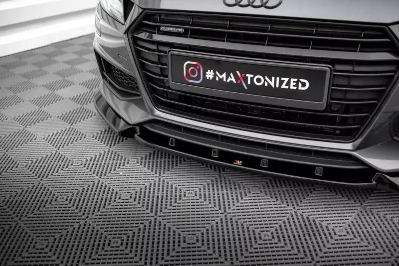 Maxton Design Frontlippe V.2 für Audi TT S / S-Line 8S Hochglanz schwarz – Ansicht 3