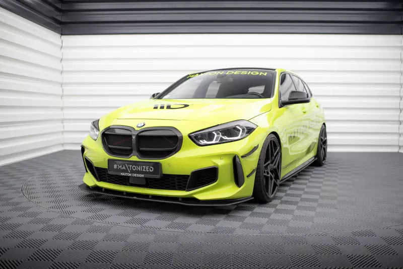 Maxton Design Street Pro Frontlippe für BMW 1er F40 M-Paket / M135i Schwarz matt – Ansicht 1