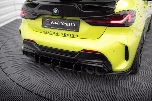 Maxton Design Street Pro Heckdiffusor V.4 für BMW 1er F40 M-Paket / M135i Schwarz matt – Ansicht 1