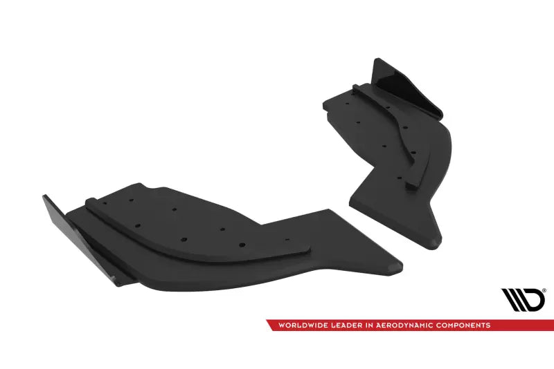 Maxton Design Street Pro Diffusor Flaps V.2 für BMW 1er F40 M-Paket / M135i Schwarz mit Hochglanz Flaps – Ansicht 4