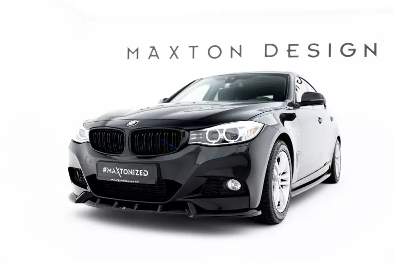 Maxton Design Frontlippe für BMW 3er GT M-Paket F34 Hochglanz schwarz – Ansicht 1