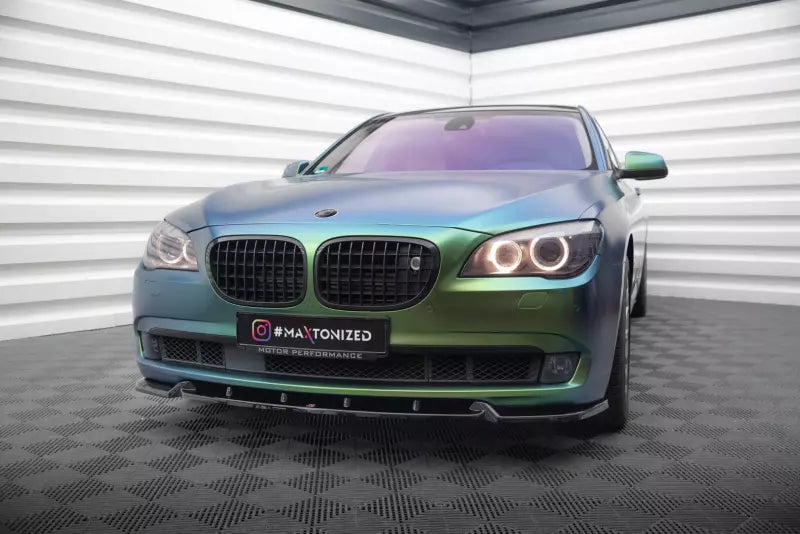 Maxton Design Frontlippe V.2 für BMW 7 F01 Hochglanz schwarz – Ansicht 1