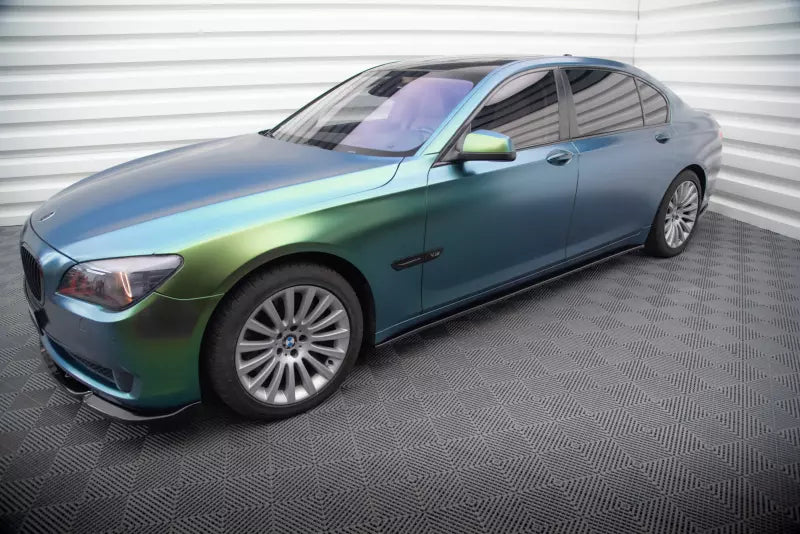 Maxton Design Seitenschweller (Paar) für BMW 7 Long F02 Hochglanz schwarz – Ansicht 2