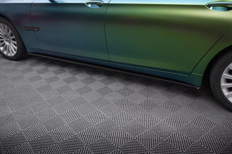 Maxton Design Seitenschweller (Paar) für BMW 7 Long F02 Hochglanz schwarz – Ansicht 3