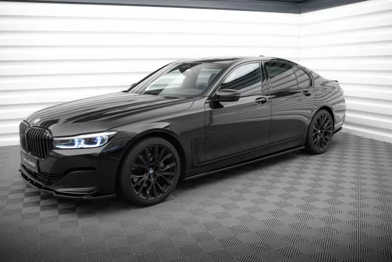 Maxton Design Seitenschweller (Paar) für BMW 7 G11 Facelift Hochglanz schwarz – Ansicht 2