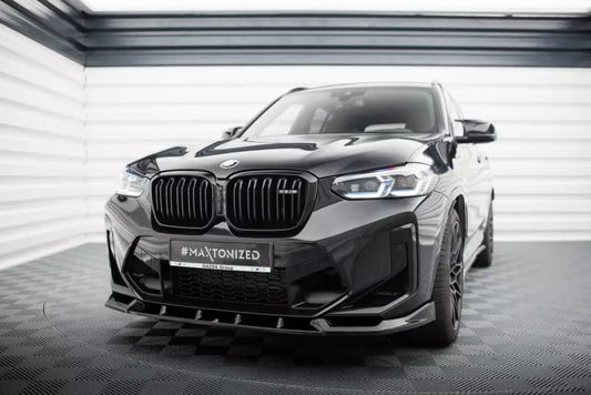 Maxton Design Frontlippe für BMW X3 M F97 Facelift Hochglanz schwarz – Ansicht 1