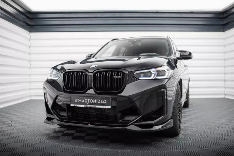 Maxton Design Frontlippe V.2 für BMW X3 M F97 Facelift Hochglanz schwarz – Ansicht 1