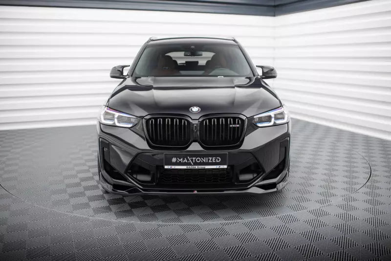 Maxton Design Frontlippe V.2 für BMW X3 M F97 Facelift Hochglanz schwarz – Ansicht 2