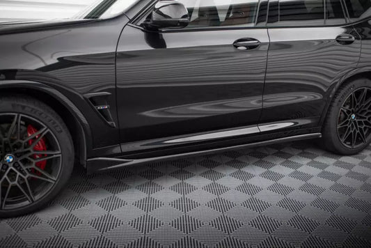 Maxton Design Seitenschweller (Paar) für BMW X3 M F97 Facelift Hochglanz schwarz – Ansicht 1