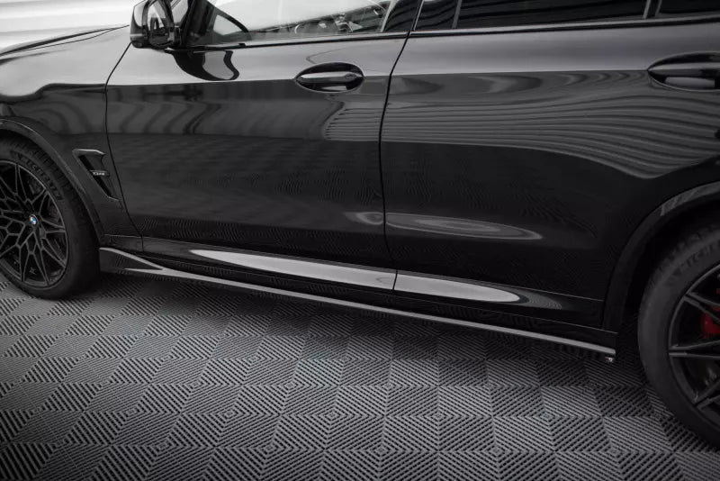 Maxton Design Seitenschweller (Paar) für BMW X3 M F97 Facelift Hochglanz schwarz – Ansicht 3