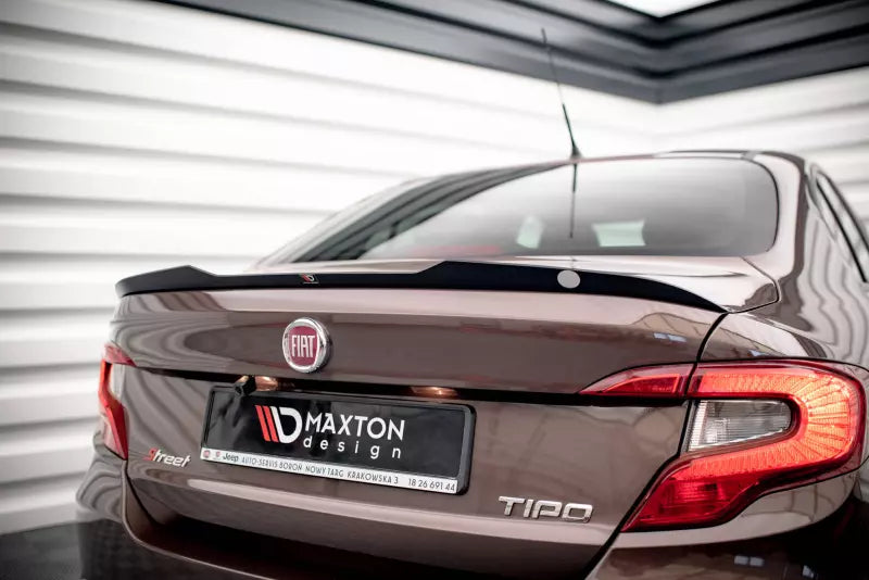Maxton Design Heckspoiler Lippe für Fiat Tipo S Limousine Mk1 Hochglanz schwarz – Ansicht 1