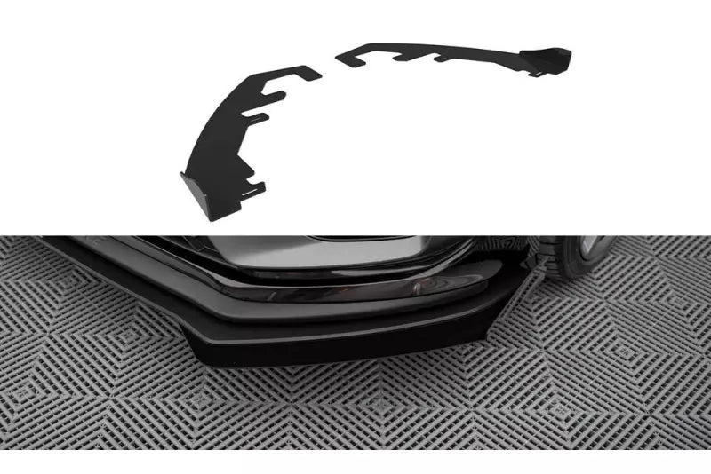Maxton Design Front Flaps Ford Fiesta ST / ST-Line Mk8 Facelift Hochglanz schwarz – Ansicht 1
