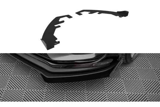 Maxton Design Front Flaps Ford Fiesta ST / ST-Line Mk8 Facelift Hochglanz schwarz – Ansicht 1