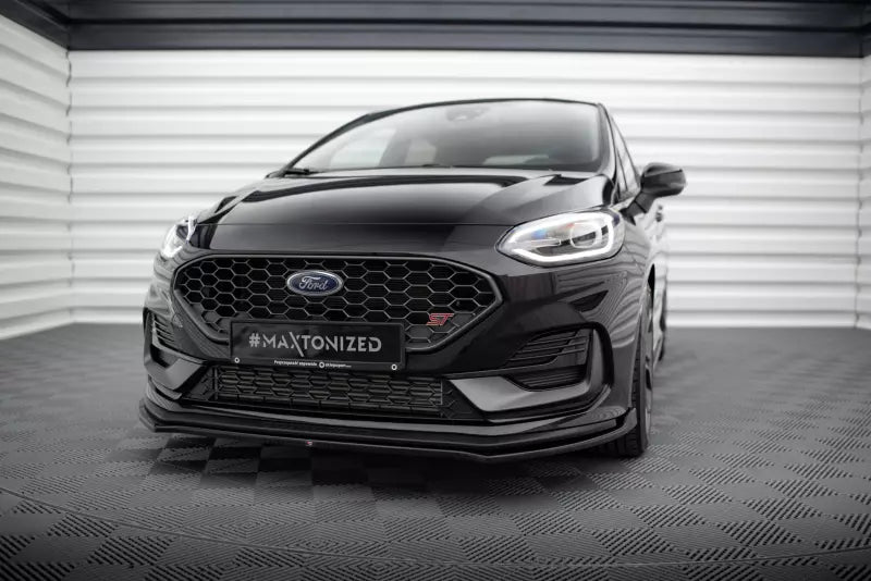 Maxton Design Frontlippe für Ford Fiesta ST / ST-Line Mk8 Facelift Hochglanz schwarz – Ansicht 1