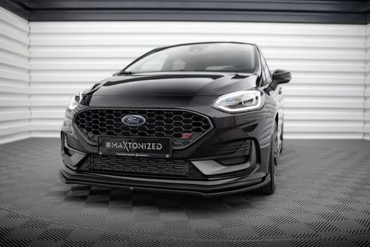 Maxton Design Frontlippe für Ford Fiesta ST / ST-Line Mk8 Facelift Hochglanz schwarz – Ansicht 1