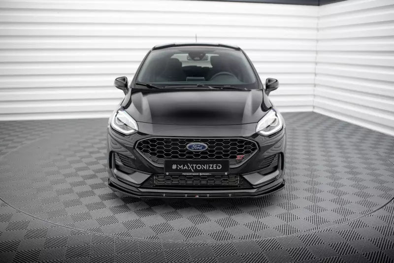 Maxton Design Frontlippe V.2 für Ford Fiesta ST / ST-Line Mk8 Facelift Hochglanz schwarz – Ansicht 2