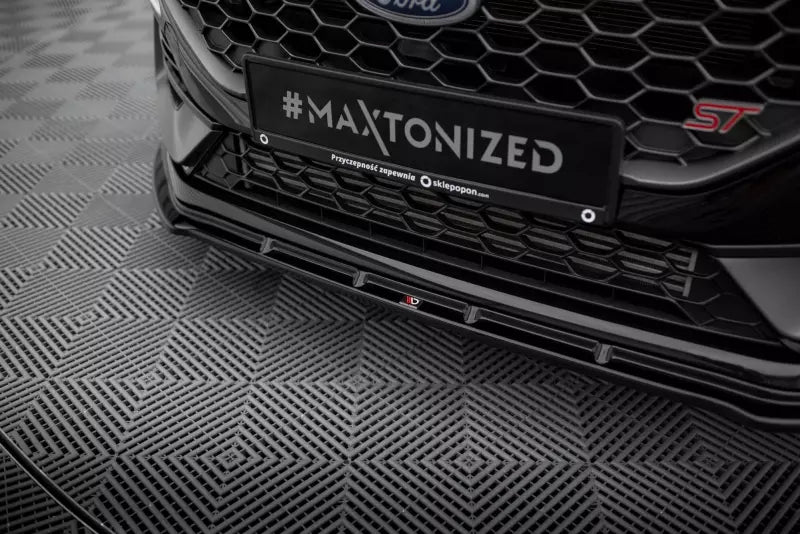 Maxton Design Frontlippe V.2 für Ford Fiesta ST / ST-Line Mk8 Facelift Hochglanz schwarz – Ansicht 3
