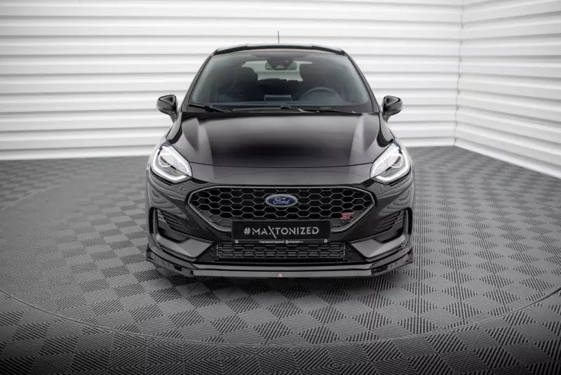 Maxton Design Frontlippe V.3 für Ford Fiesta ST / ST-Line Mk8 Facelift Hochglanz schwarz – Ansicht 2