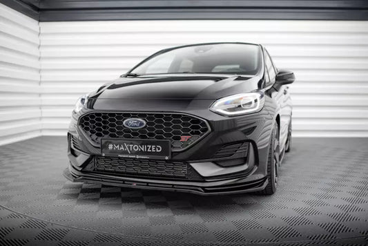 Maxton Design Frontlippe V.4 für Ford Fiesta ST / ST-Line Mk8 Facelift Hochglanz schwarz – Ansicht 1