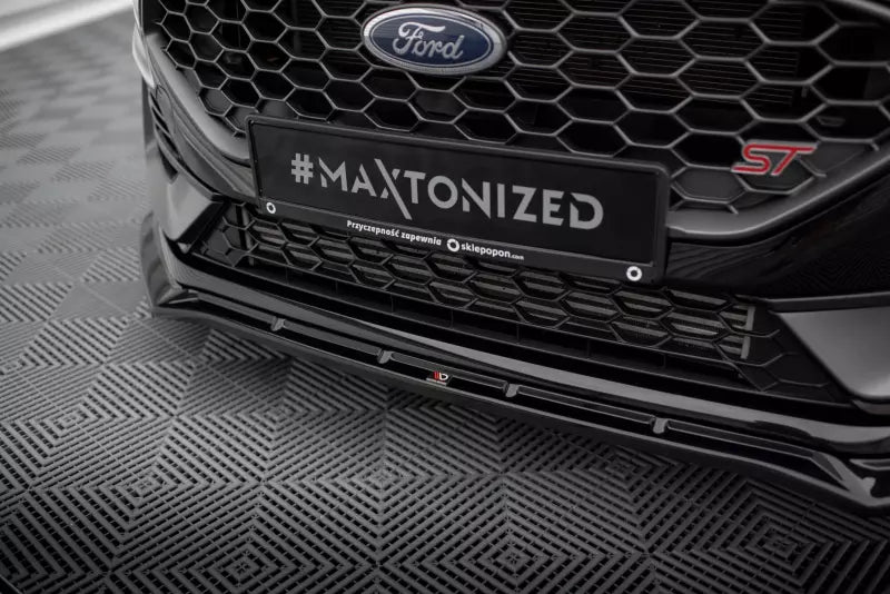 Maxton Design Frontlippe V.4 für Ford Fiesta ST / ST-Line Mk8 Facelift Hochglanz schwarz – Ansicht 3